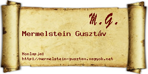 Mermelstein Gusztáv névjegykártya